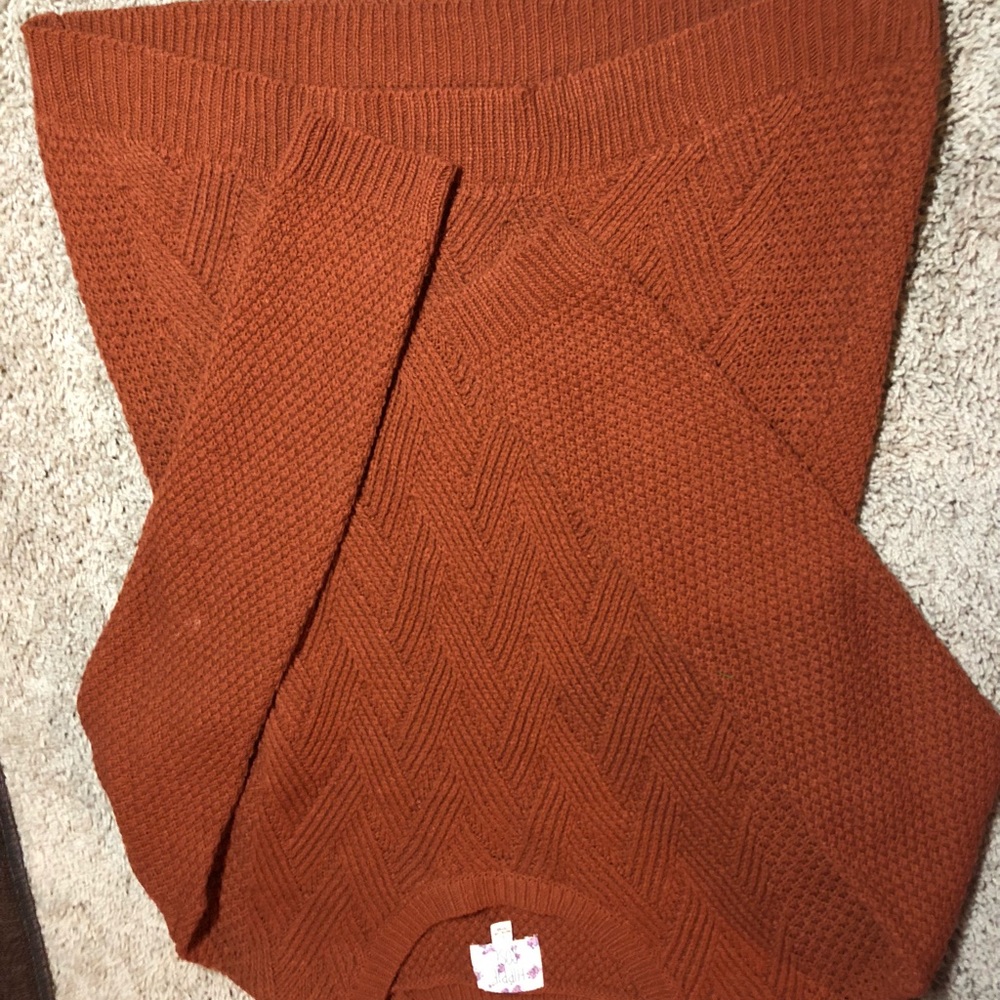 burnt orange sweater